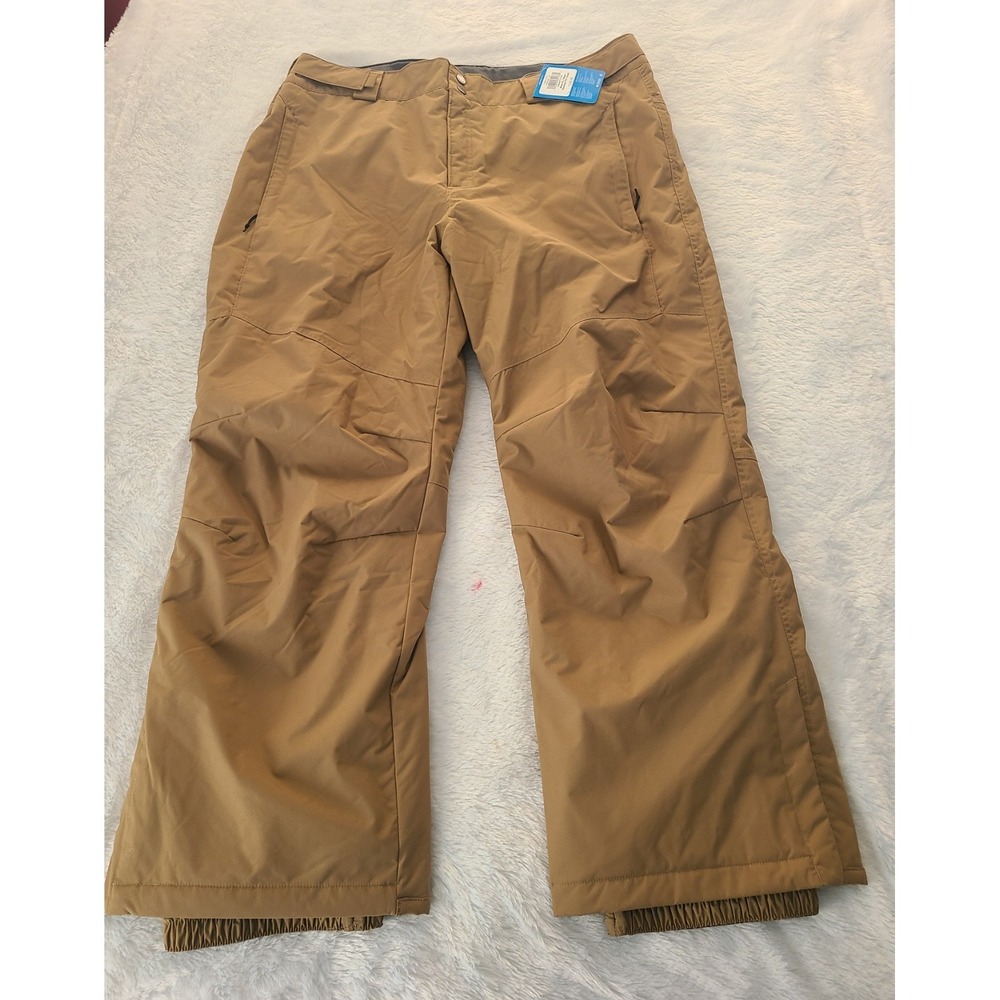 Columbia Bugaboo IV Snow Pants Mens XL Short Brown Waterproof Omni-Heat WM0946